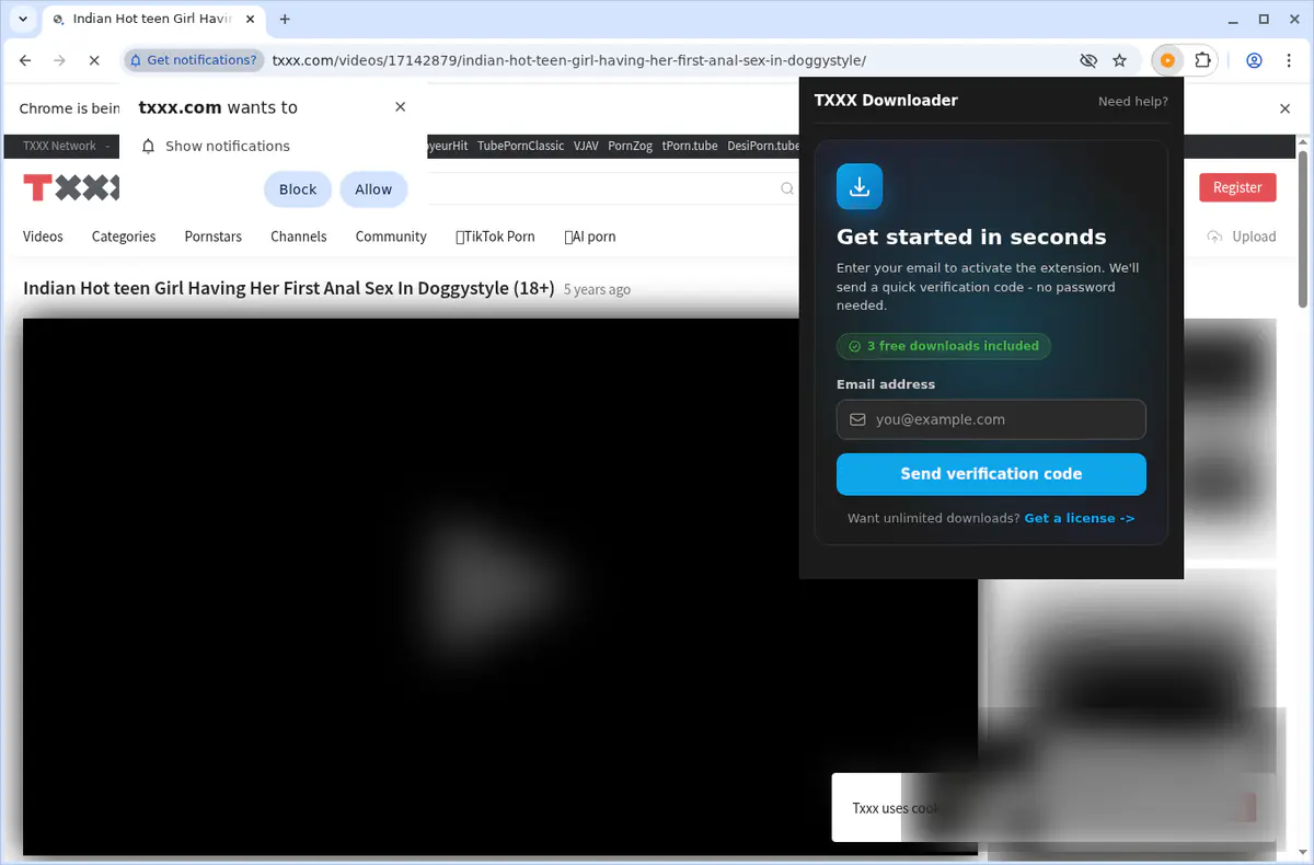 TXXX Video Downloader browser extension screenshot 6